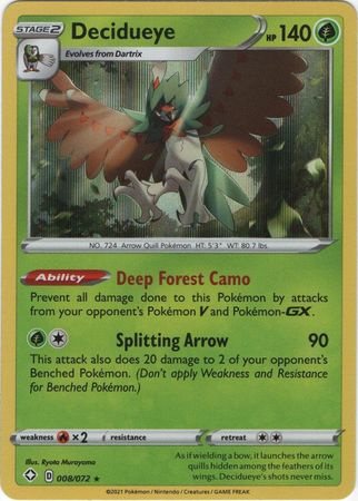 Decidueye - 008/072 - Holo Rare available at 401 Games Canada