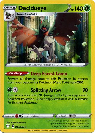 Decidueye - 013/189 - Holo Rare available at 401 Games Canada