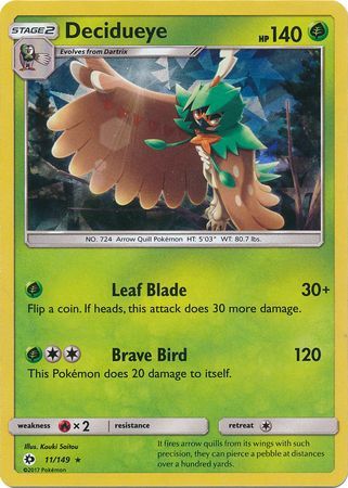 Decidueye - 11/149 - Shattered Holo Rare - Theme Deck Exclusive available at 401 Games Canada