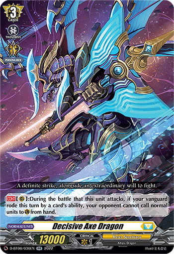 Decisive Axe Dragon - D-BT06/030 - Double Rare available at 401 Games Canada