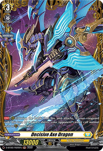 Decisive Axe Dragon - D-BT06/FR22 - Frame Rare available at 401 Games Canada