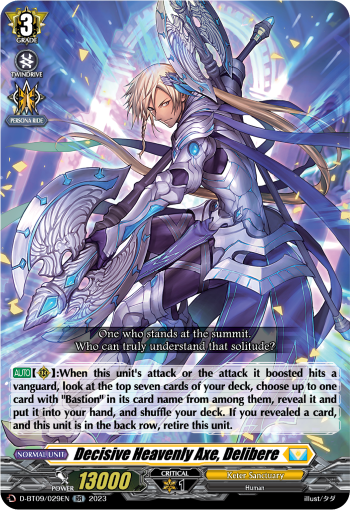 Decisive Heavenly Axe, Delibere - D-BT09/029 - Double Rare available at 401 Games Canada