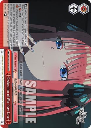 Declaration of War Over Love (RRR) - 5HY/W101-E077R - Triple Rare available at 401 Games Canada