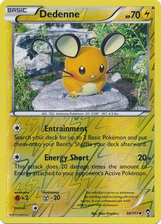 Dedenne - 34/111 - Uncommon - Reverse Holo available at 401 Games Canada