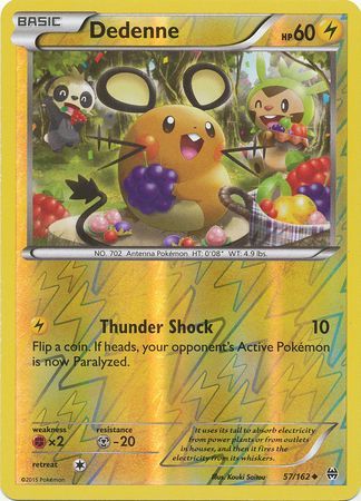 Dedenne - 57/162 - Uncommon - Reverse Holo available at 401 Games Canada
