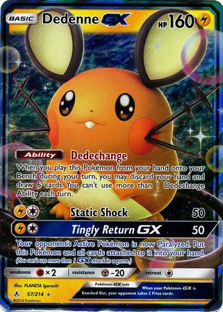 Dedenne GX - 57/214 - Ultra Rare available at 401 Games Canada