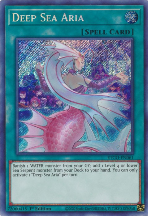 Deep Sea Aria - ETCO-EN061 - Secret Rare - 1st Edition available at 401 Games Canada