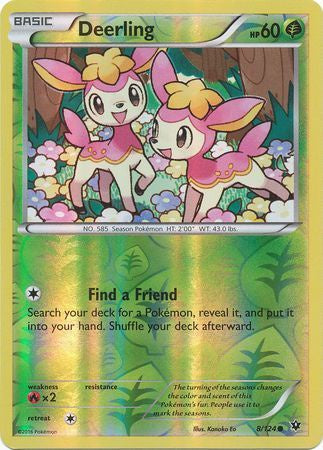 Deerling - 8/124 - Common - Reverse Holo available at 401 Games Canada