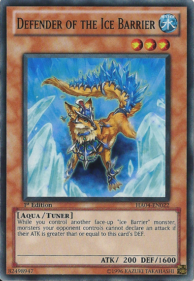 Defender of the Ice Barrier - HA04-EN022 - Super Rare - 1st Edition available at 401 Games Canada