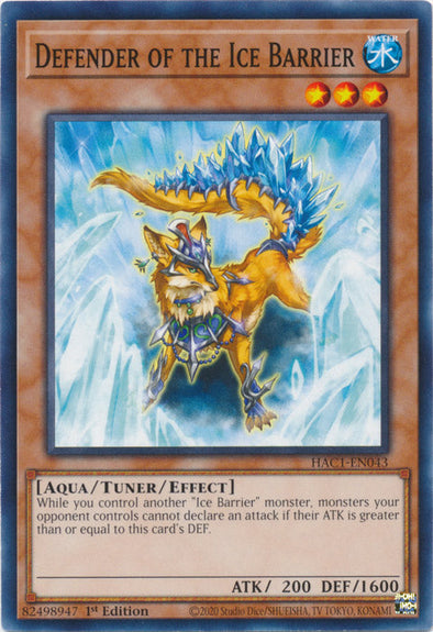 Defender of the Ice Barrier - HAC1-EN043 - Common available at 401 Games Canada