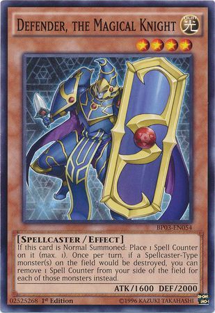 Defender, the Magical Knight (Shatterfoil) - BP03-EN054 - Shatterfoil Rare - 1st Edition available at 401 Games Canada