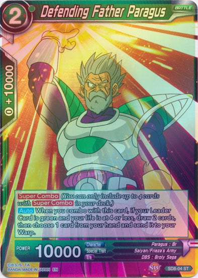 Defending Father Paragus - SD8-04 - Starter Rare (FOIL) available at 401 Games Canada