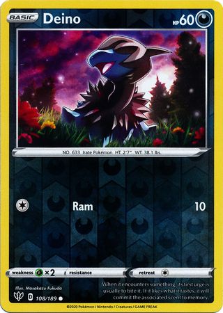 Deino - 108/189 - Common - Reverse Holo available at 401 Games Canada