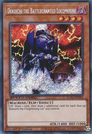 Yu-Gi-Oh! Card - Dekoichi The Battlechanted Locomotive - SGX1-END05 Common 1st Edition (Speed Duel GX)