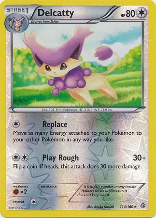 Delcatty - 114/160 - Rare - Reverse Holo available at 401 Games Canada