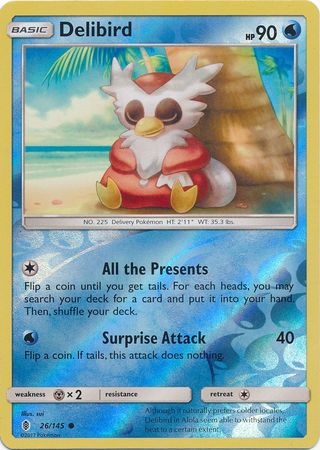 Delibird - 26/145 - Common - Reverse Holo available at 401 Games Canada