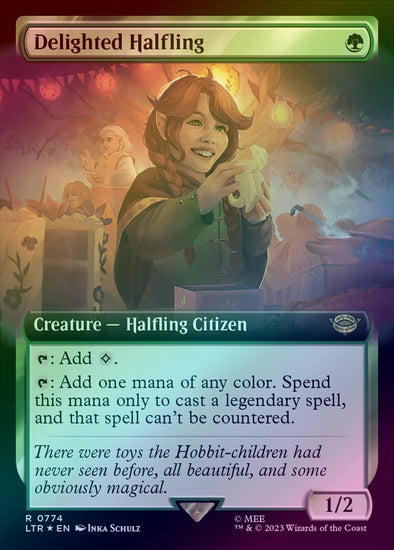 401 Games Canada - Delighted Halfling - Extended Art (Surge Foil) (LTR) 401 Games Canada - Delighted Halfling - Extended Art (Surge Foil) (LTR)