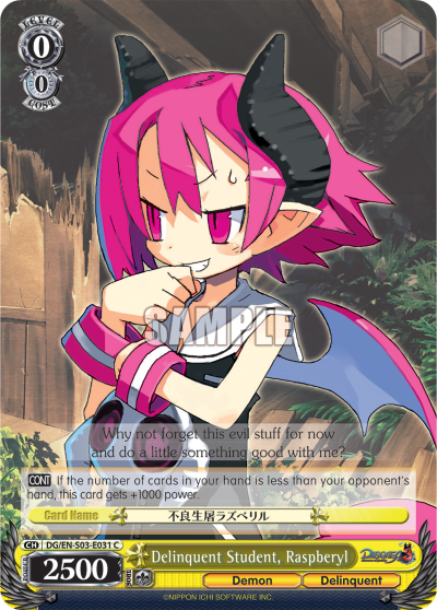 Delinquent Student, Raspberyl - DG/EN-S03-E031 - Common available at 401 Games Canada