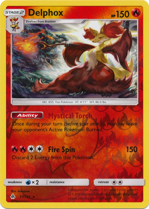 Delphox - 17/131 - Holo Rare - Reverse Holo available at 401 Games Canada