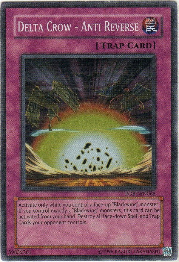 Delta Crow - Anti Reverse - RGBT-EN068 - Super Rare - Unlimited available at 401 Games Canada