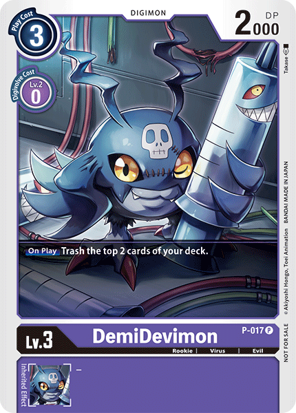 DemiDevimon - P-017 - Promo available at 401 Games Canada