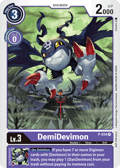 DemiDevimon - P-034 - Promo available at 401 Games Canada