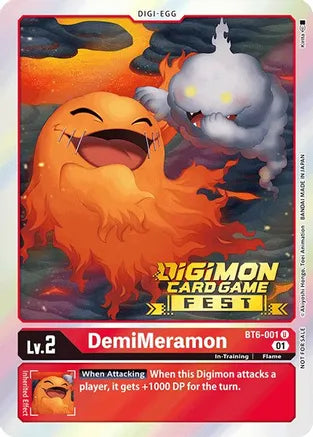 DemiMeramon (Digimon Card Game Fest 2022) - BT6-001 - Uncommon available at 401 Games Canada