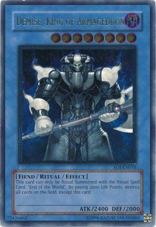 Demise, King of Armageddon - SOI-EN035 - Ultimate Rare - Unlimited available at 401 Games Canada