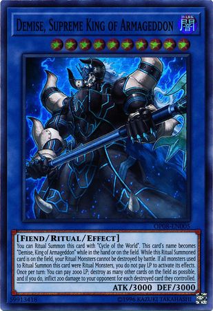 Demise, Supreme King of Armageddon - OP08-EN005 - Super Rare available at 401 Games Canada