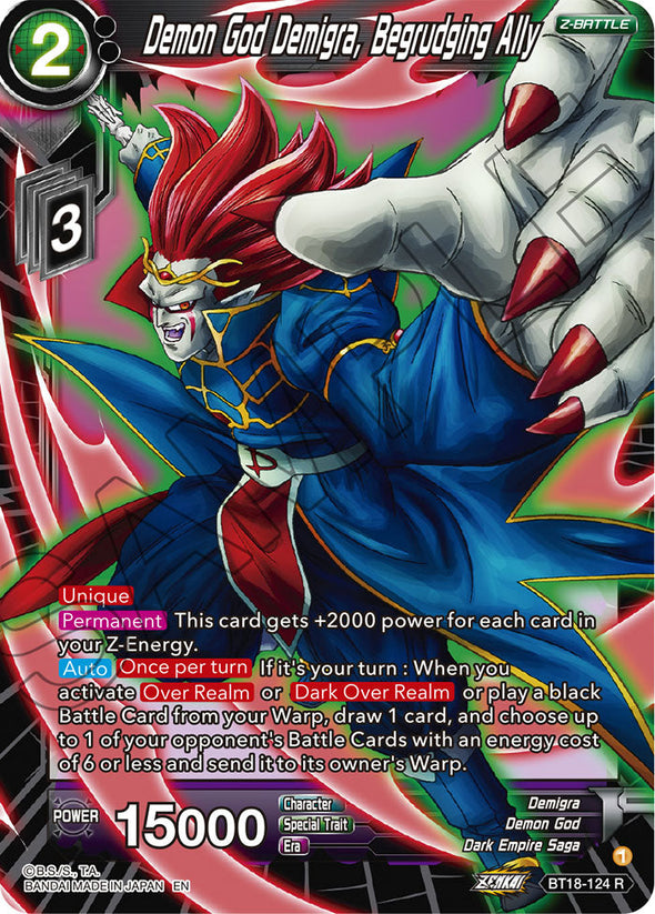 Demon God Demigra, Begrudging Ally - BT18-124 - Rare available at 401 Games Canada