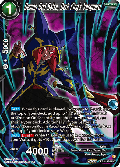 Demon God Salsa, Dark King's Vanguard - BT18-135 - Uncommon available at 401 Games Canada