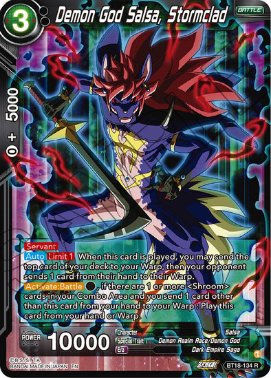 Demon God Salsa, Stormclad - BT18-134 - Rare available at 401 Games Canada