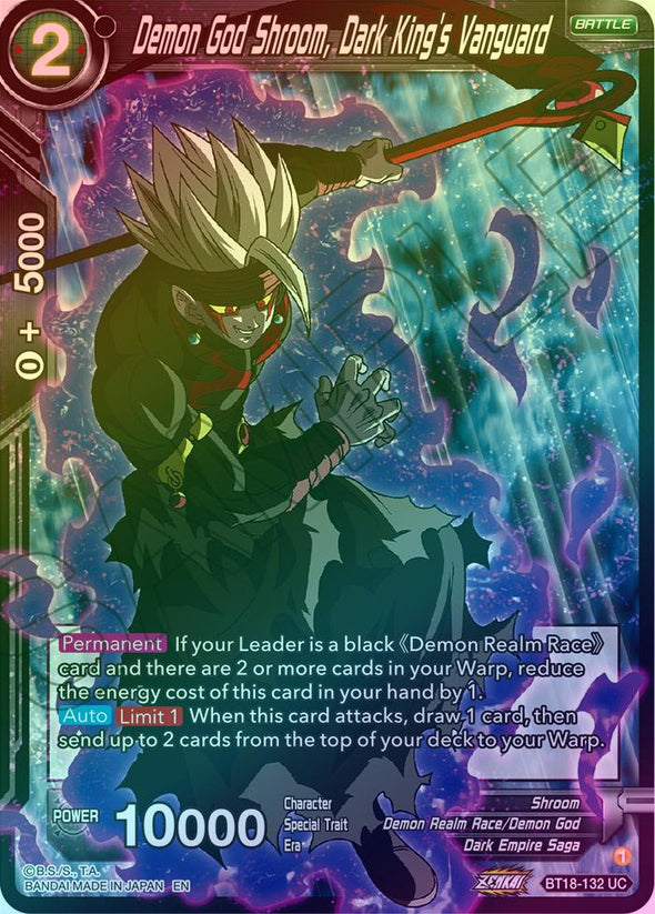 Demon God Shroom, Dark King's Vanguard - BT18-132 - Uncommon (Foil) available at 401 Games Canada