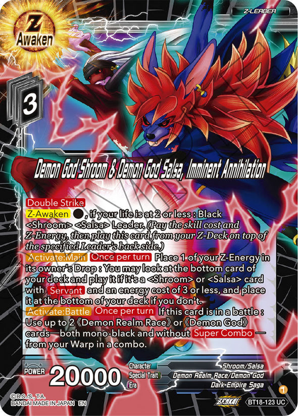 Demon God Shroom & Demon God Salsa, Imminent Annihilation - BT18-123 - Uncommon available at 401 Games Canada