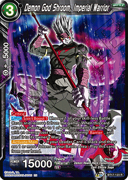 Demon God Shroom, Imperial Warrior - BT17-123 - Rare available at 401 Games Canada