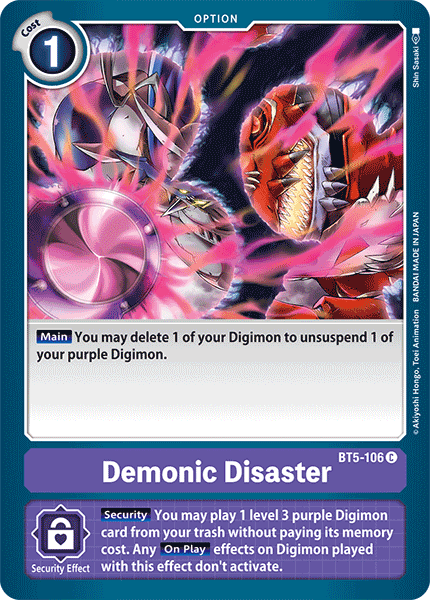 Demonic Disaster - BT5-106 - Common available at 401 Games Canada