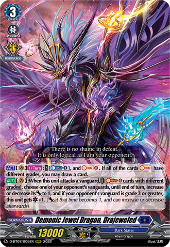 Demonic Jewel Dragon, Drajeweled - D-BT07/005 - Triple Rare available at 401 Games Canada