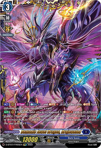 Demonic Jewel Dragon, Drajeweled - D-BT07/FFR05 - Double Frame Rare available at 401 Games Canada