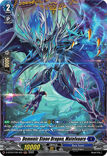 Demonic Stone Dragon, Matelvaara - D-BT07/FR14 - Frame Rare available at 401 Games Canada