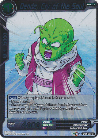 Dende, Cry of the Soul - DB1-083 - Common (FOIL) available at 401 Games Canada