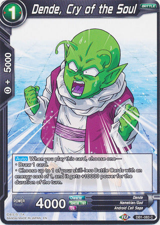 Dende, Cry of the Soul - DB1-083 - Common available at 401 Games Canada