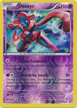 Deoxys - 33/108 - Holo Rare - Reverse Holo available at 401 Games Canada