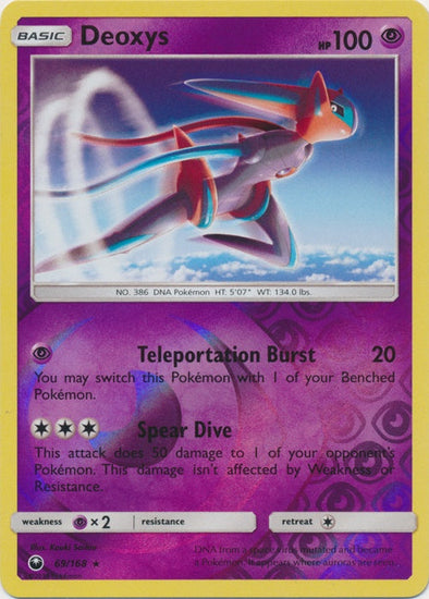 Deoxys - 69/168 - Rare - Reverse Holo available at 401 Games Canada