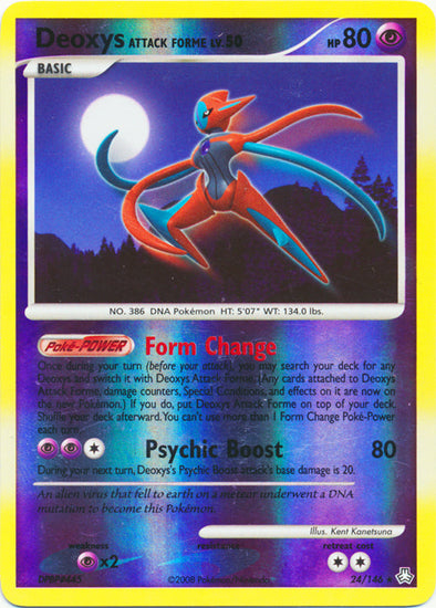 Deoxys Attack Forme - 24/146 - Rare - Reverse Holo available at 401 Games Canada