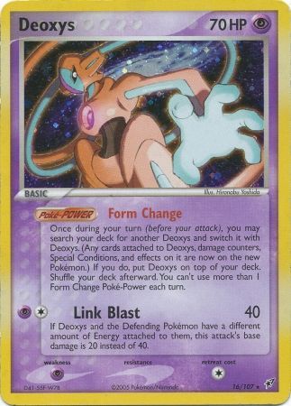 Deoxys (Normal) - 16/107 - Holo Rare - Theme Deck Exclusive available at 401 Games Canada