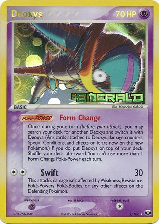 Deoxys (Speed) - 2/106 - Holo Rare - Reverse Holo available at 401 Games Canada