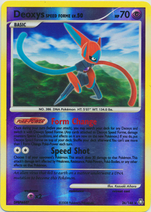Deoxys Speed Forme - 26/146 - Rare - Reverse Holo available at 401 Games Canada