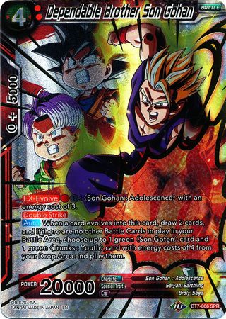 Dependable Brother Son Gohan - BT7-006 - Special Rare (SPR) available at 401 Games Canada