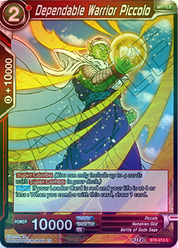 Dependable Warrior Piccolo - BT8-013 - Common (FOIL) available at 401 Games Canada