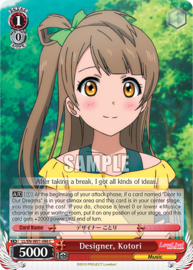 Designer, Kotori - LL/EN-W01-086 - Common available at 401 Games Canada